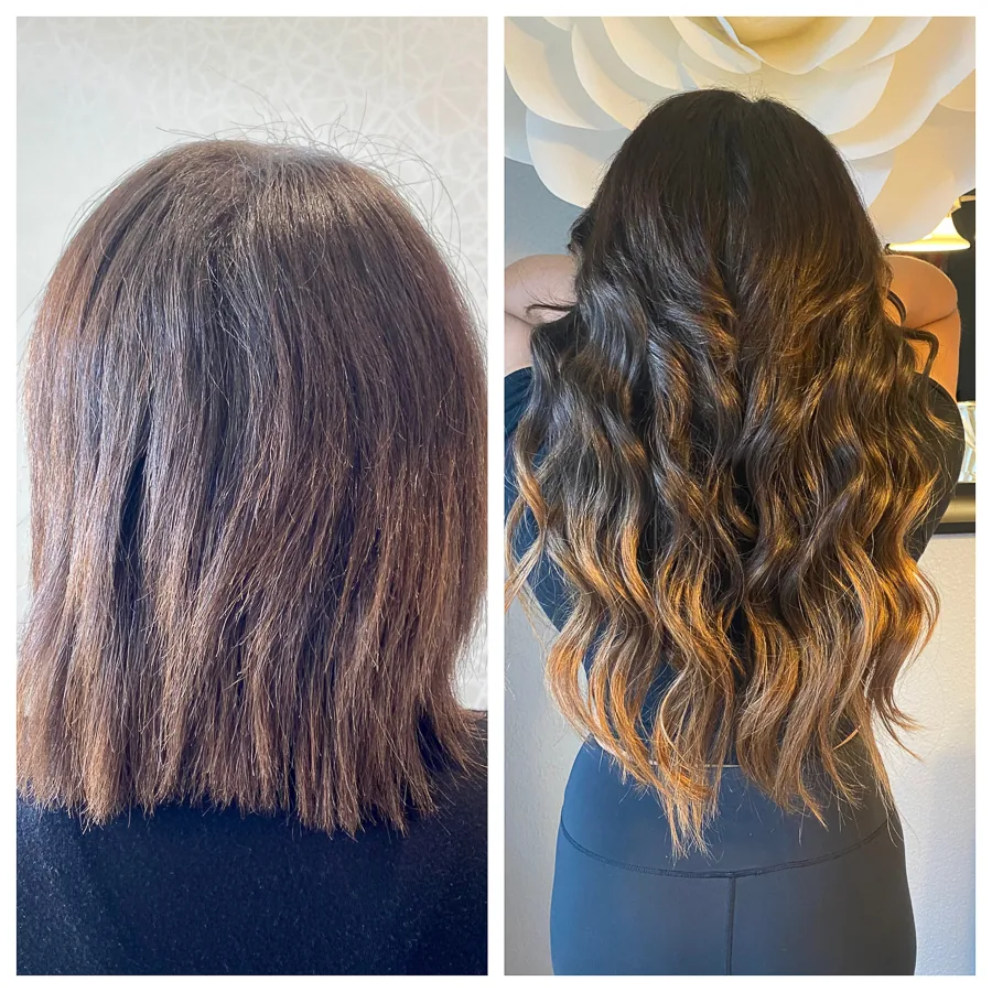 Hair extension results